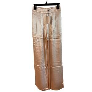 NWT Rumored Champagne Wide Leg James Trouser Size Small